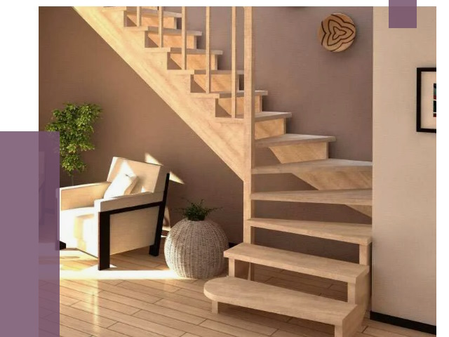 Изготовление Г-образных лестниц в Александрове от 19815 руб. 