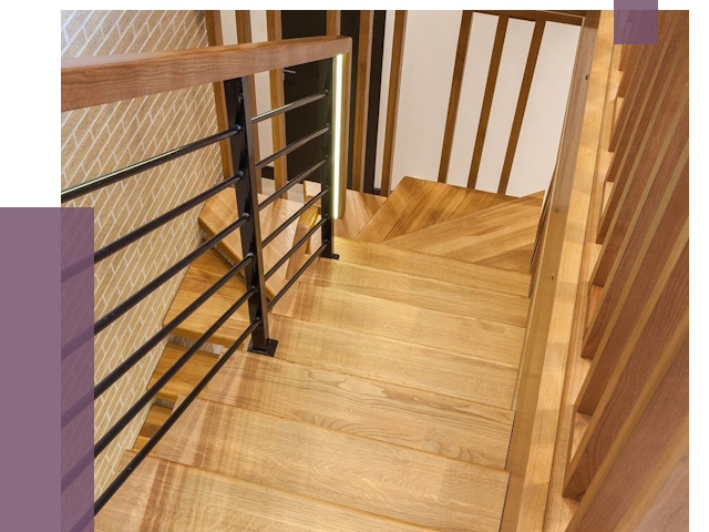 Лестницы из ясеня в Александрове под ключ от 10497 руб. 