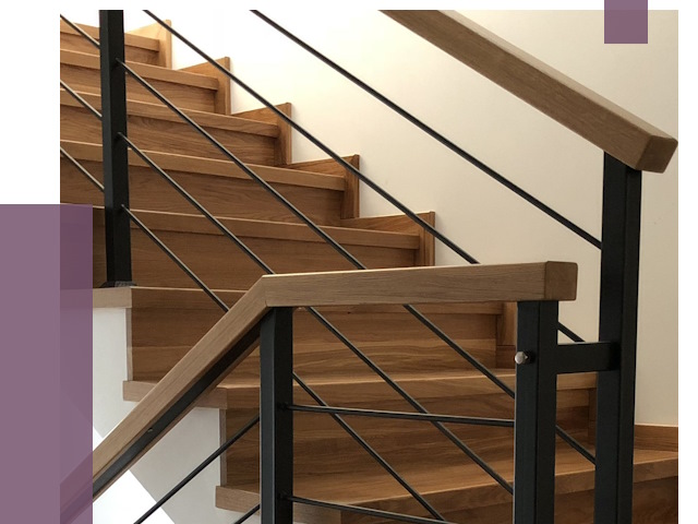 Обшивка металлической лестницы деревом в Александрове от 4552 руб.