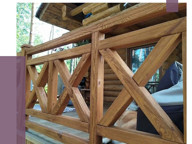 Деревянные перила под ключ в Александрове от 8033 руб. 