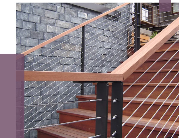 Тросовые перила под ключ в Александрове от 8140 руб. 