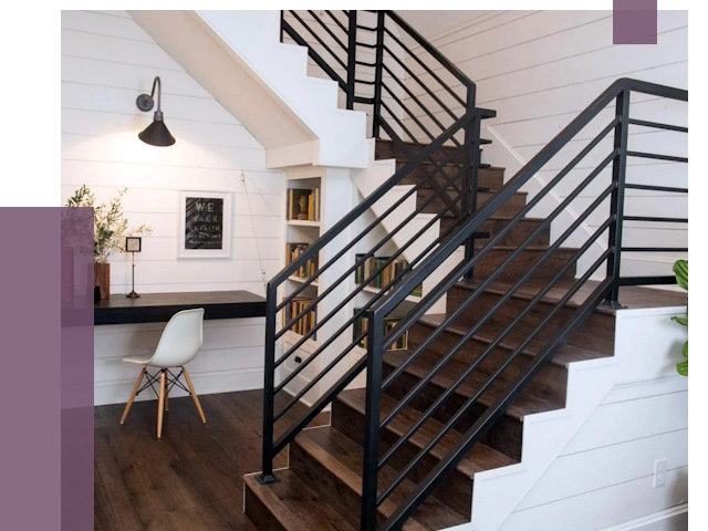 Перила для лестницы в доме в Александрове от 7765 руб. — ПРОЛЁТ-Лкн