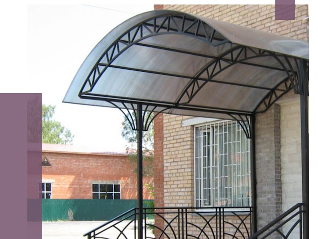 Металлические навесы и козырьки в Александрове от 13389 руб.