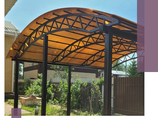 Изготовление навесов под ключ в Александрове из качественных материалов