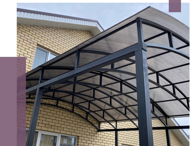 Монтаж козырьков в Александрове от 12050 руб. | ПРОЛЁТ-Лкн