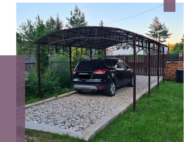 Навесы для автомобиля в Александрове от 13764 руб.  | ПРОЛЁТ-Лкн