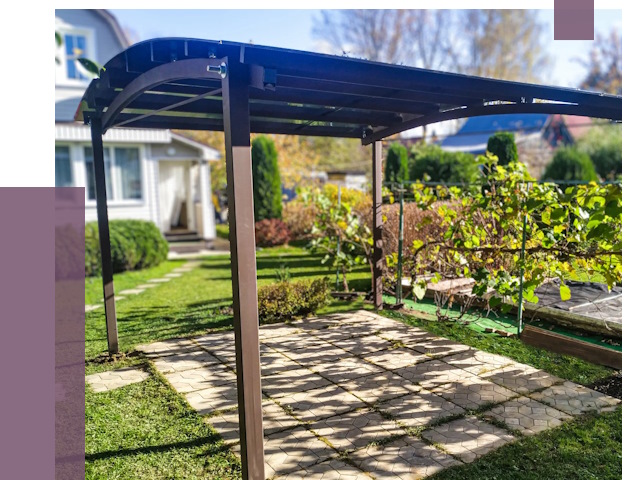 Навесы для дачи в Александрове от 13335 руб. под ключ — ПРОЛЁТ-Лкн