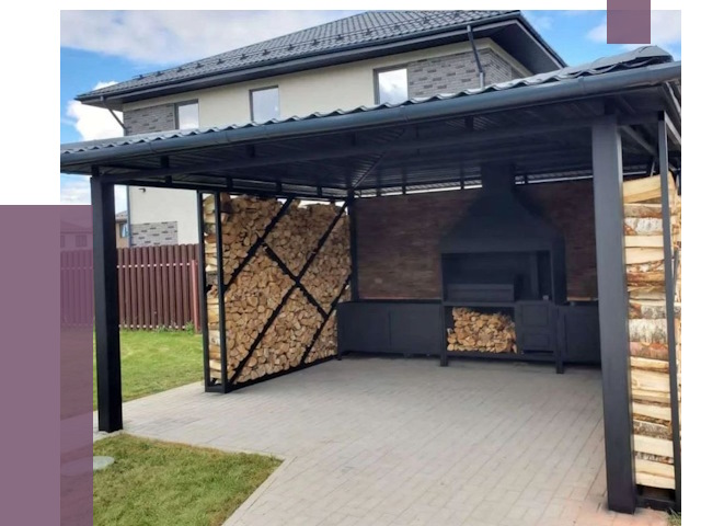 Навесы для барбекю в Александрове от 13335 руб. под ключ | ПРОЛЁТ-Лкн