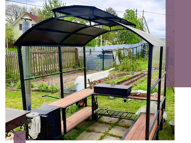 Навесы для барбекю в Александрове: изготовление, монтаж и демонтаж