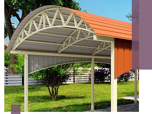 Навесы из профнастила под ключ в Александрове — установка и монтаж