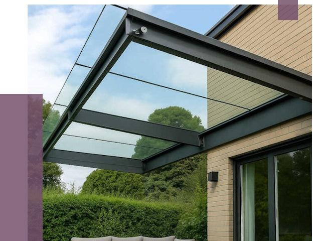 Стеклянные навесы и козырьки в Александрове от 12853 руб.