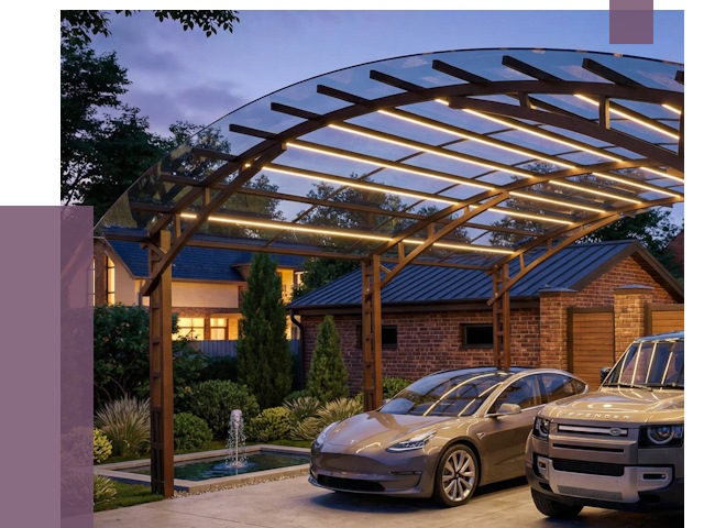 Металлические навесы в Александрове от 13282 руб. под ключ — ПРОЛЁТ-Лкн