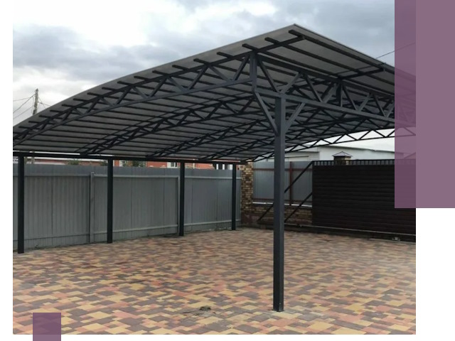 Металлические навесы под ключ в Александрове — изготовление и монтаж