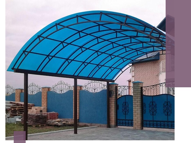 Арочные навесы под ключ в Александрове — изготовление и монтаж