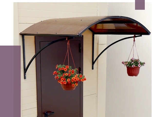 Козырьки над входом в Александрове от 15531 руб.  | ПРОЛЁТ-Лкн