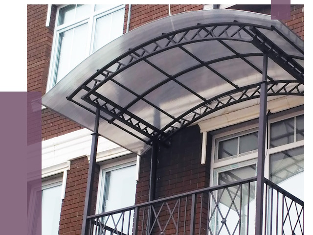 Козырьки над балконом в Александрове от 9051 руб. | ПРОЛЁТ-Лкн