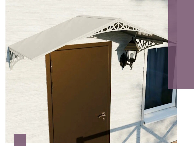 Металлические козырьки на входы и террасы в Александрове