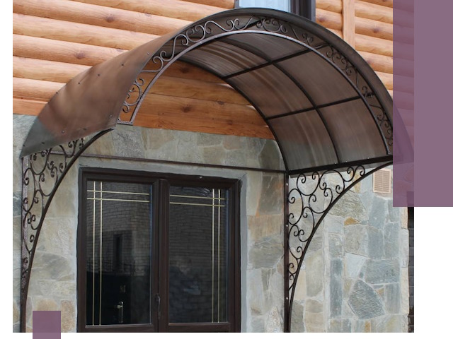 Арочные козырьки под ключ в Александрове: изготовление и монтаж