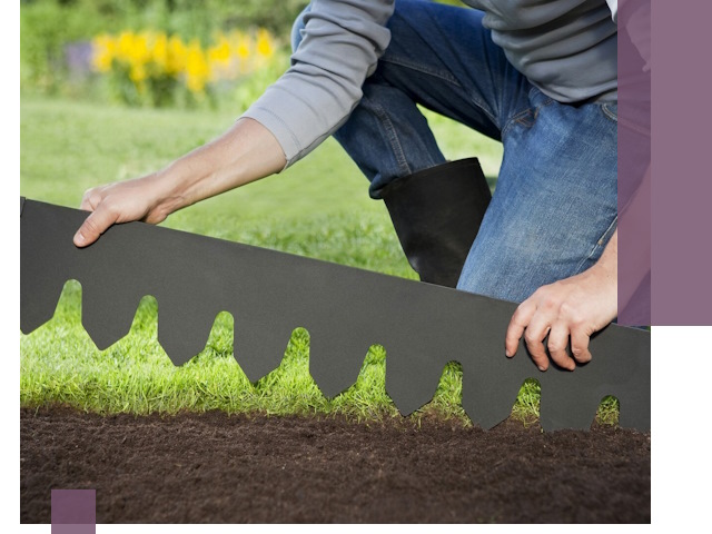 Металлические бордюры для газона в Александрове — изготовление и монтаж